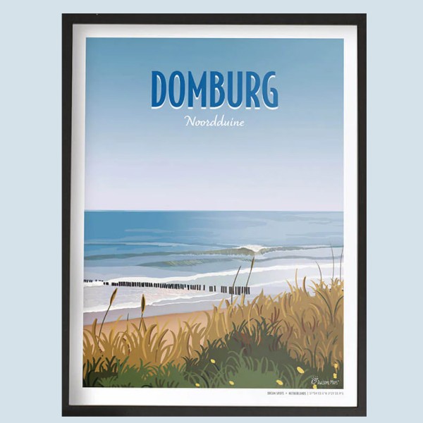 Awesome Maps Dream Spot Poster - Domburg