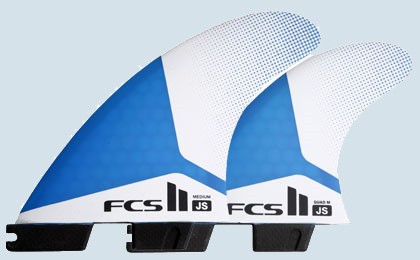 FCS II JS PC Medium Tri Quad Fin Set (blue/white)