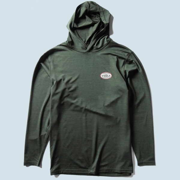 Vissla Twisted Eco Hooded L/S Surf Shirt (military heather)