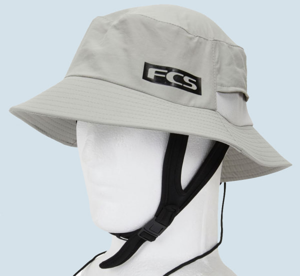 FCS Essential Surf Bucket Hat (Light Grey)