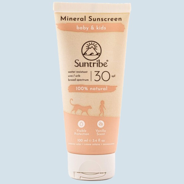 Suntribe Mineralische Baby & Kinder Bio Sonnencreme LSF 30