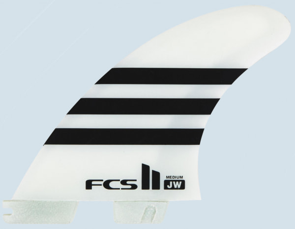 FCS II JW PC Medium Tri Fin Set (black/white)
