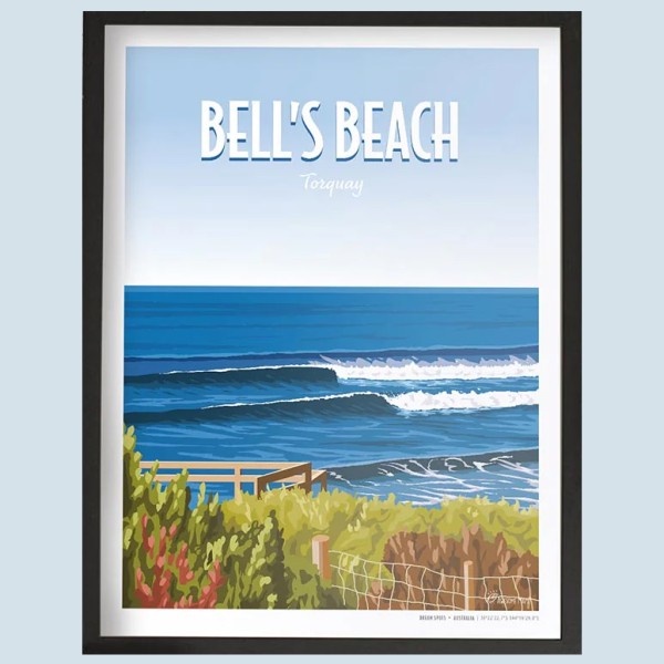 Awesome Maps Dream Spot Poster - Bell's Beach